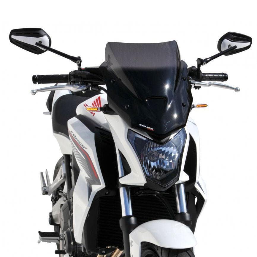 Ermax Sport Screen | Black (Opaque) | Honda CB 650 F 2014>2016-Screens-Pyramid Motorcycle Accessories