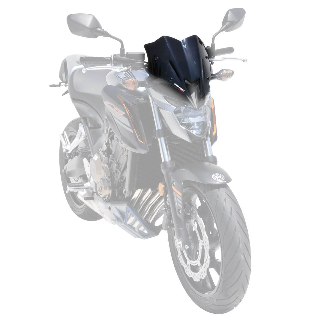 Ermax Sport Screen | Black (Opaque) | Honda CB 650 F 2017>2018-Screens-Pyramid Motorcycle Accessories