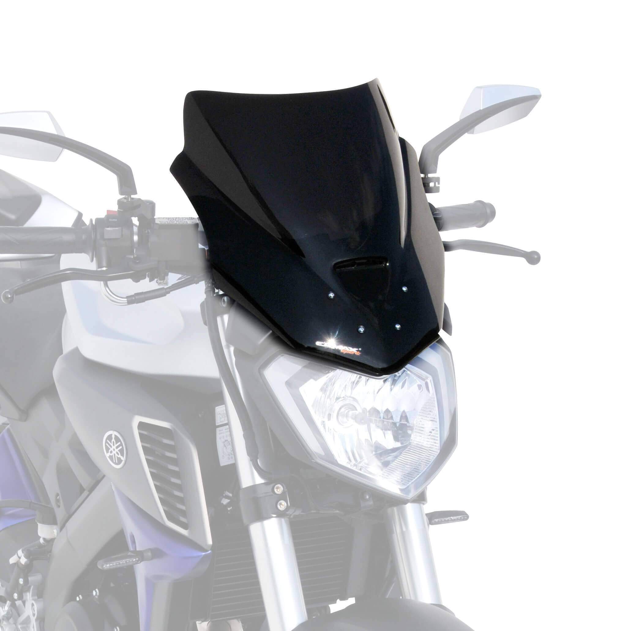 Ermax Sport Screen | Black | Yamaha MT-125 2014>2019-E060256123-Screens-Pyramid Plastics