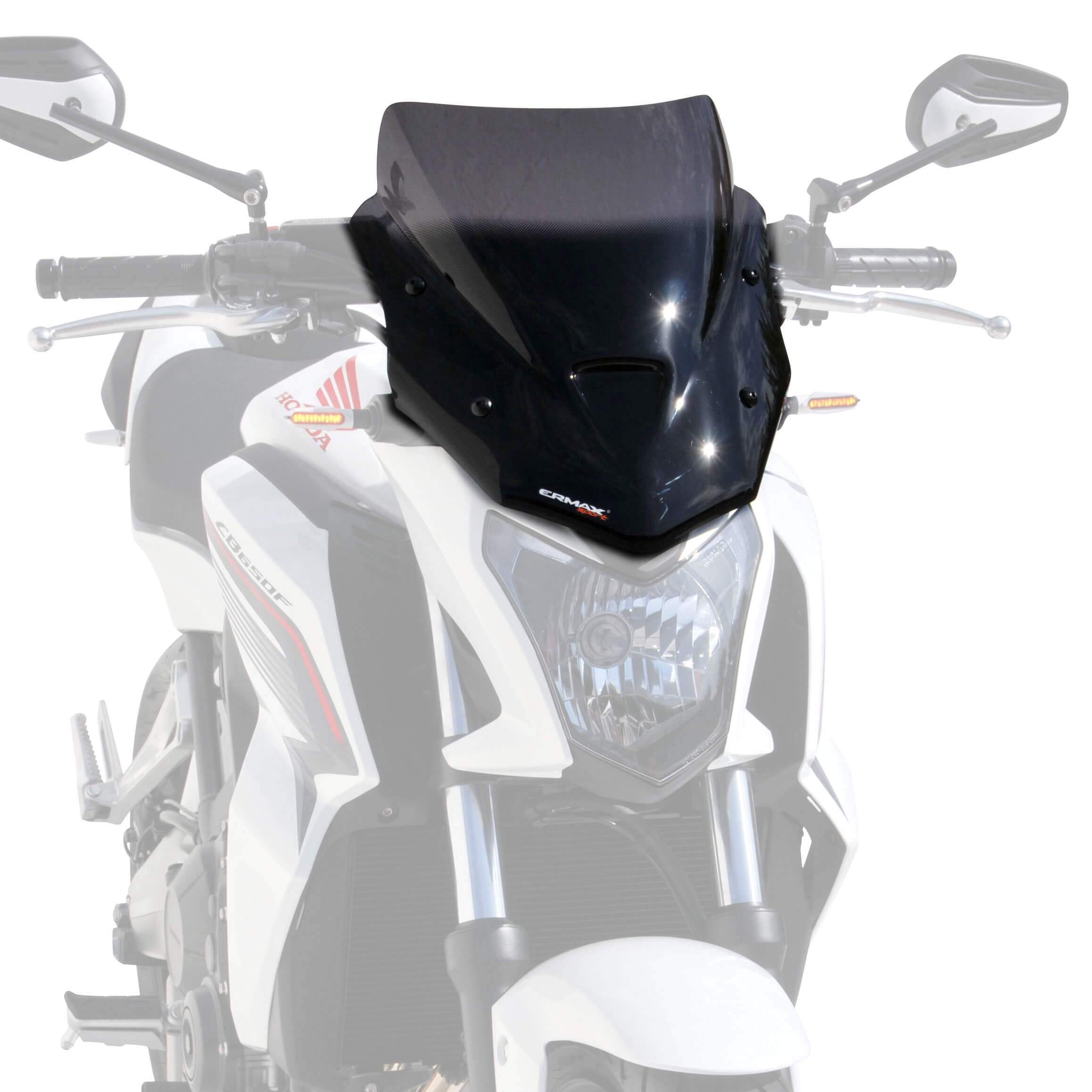 Ermax Sport Screen | Dark Smoke | Honda CB 650 F 2014>2016-Screens-Pyramid Motorcycle Accessories