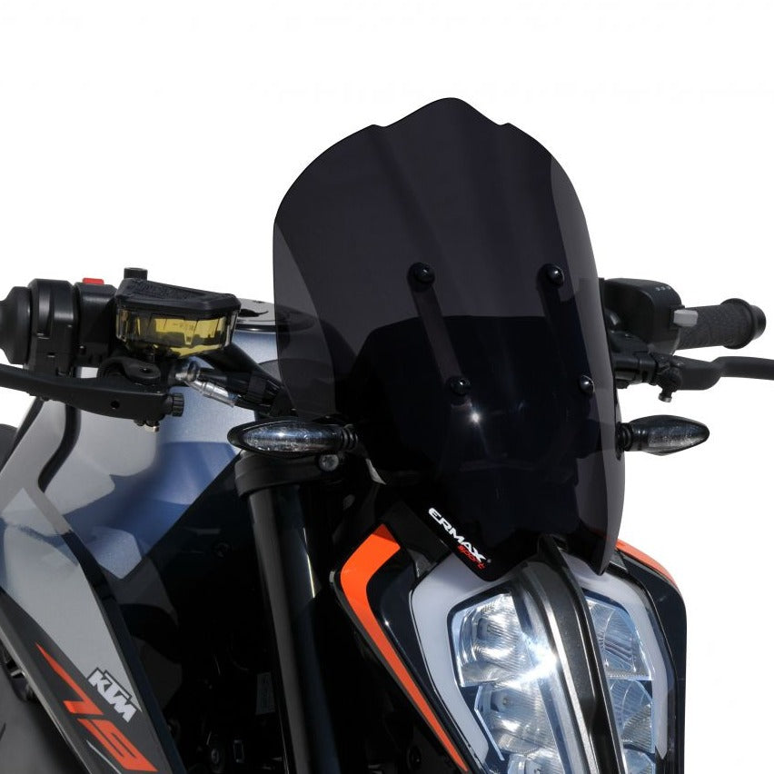 Ermax Sport Screen | Dark Smoke | KTM 790 Duke 2018>2020-Screens-Pyramid Motorcycle Accessories