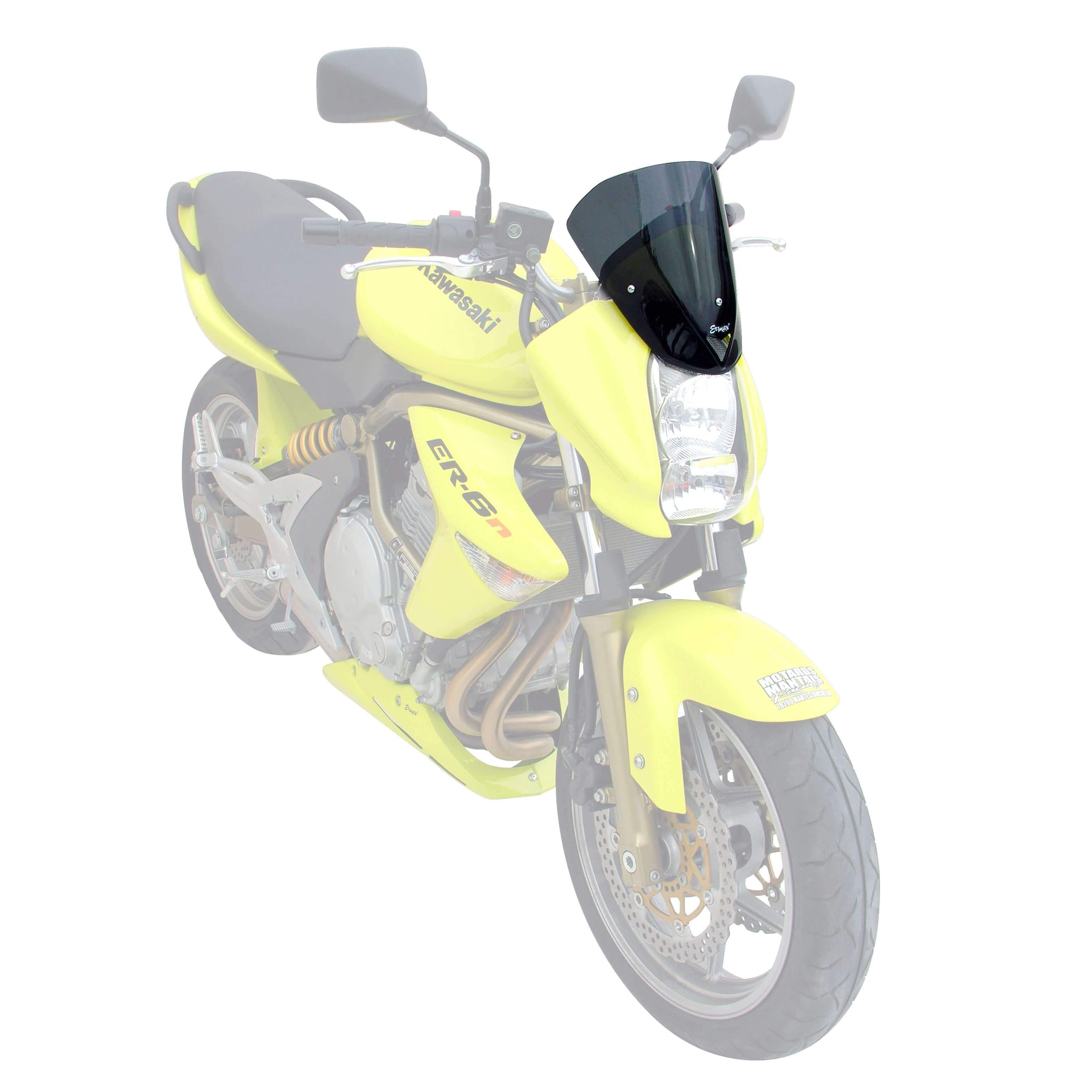 Ermax Sport Screen | Dark Smoke | Kawasaki ER-6N 2006>2008-E060303062-Screens-Pyramid Motorcycle Accessories