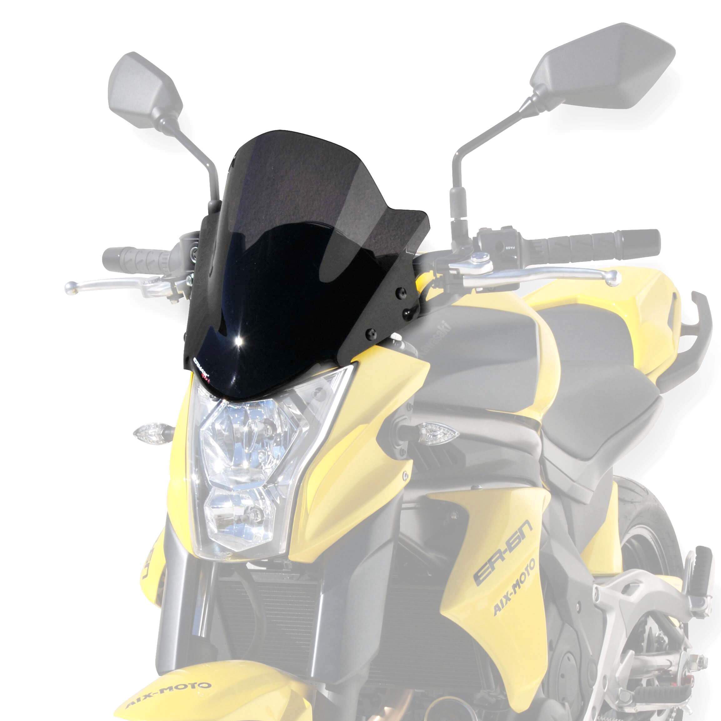 Ermax Sport Screen | Dark Smoke | Kawasaki ER-6N 2012>2016-E030303082-Screens-Pyramid Motorcycle Accessories