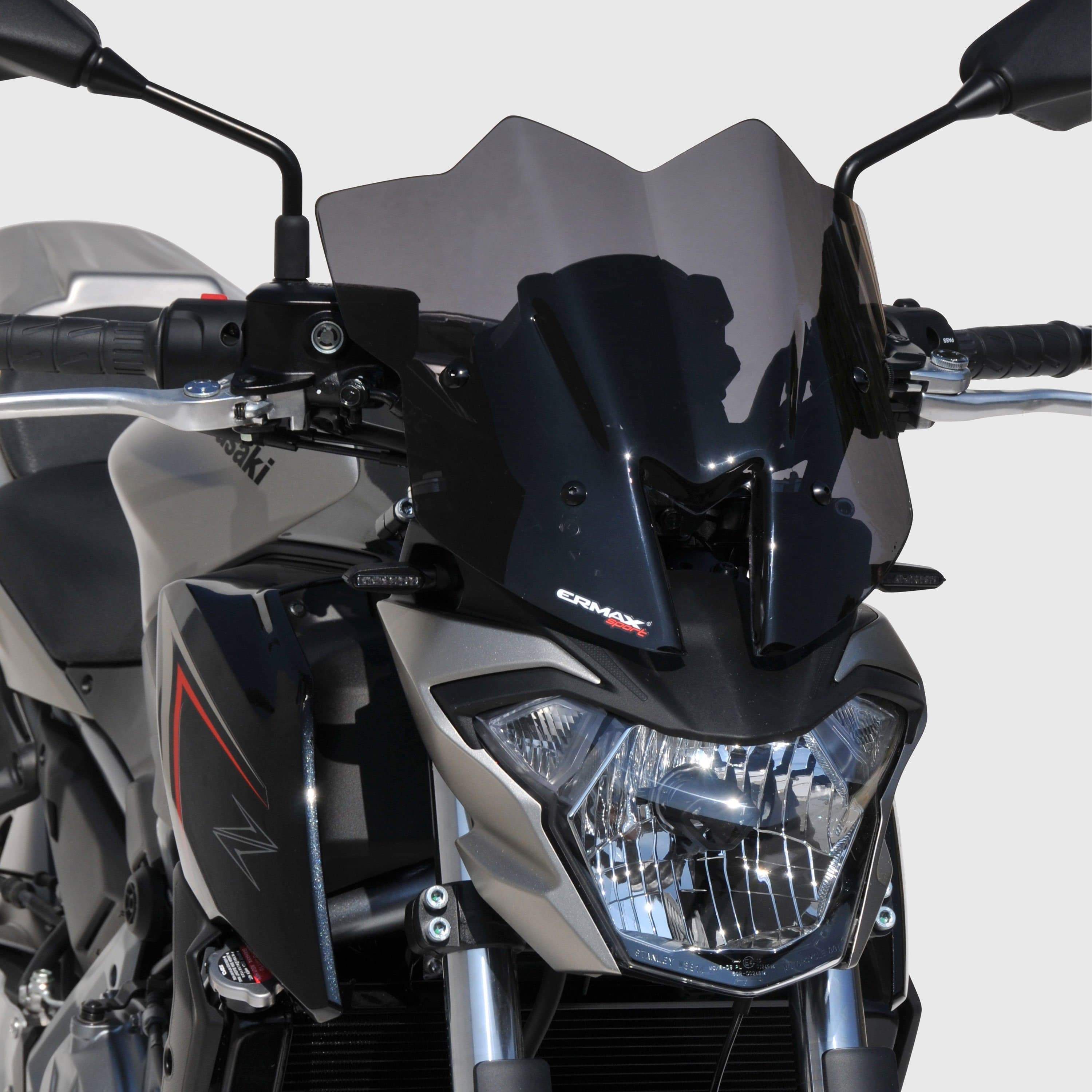 Ermax Sport Screen | Dark Smoke | Kawasaki Z 650 2017>2018-Screens-Pyramid Motorcycle Accessories