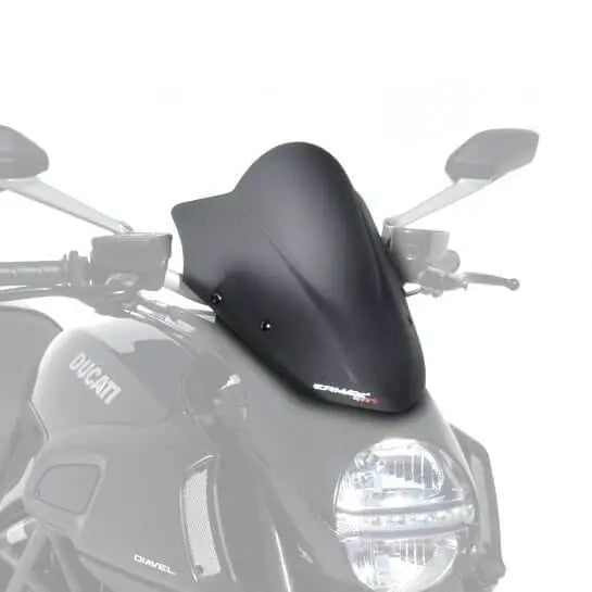 Ermax Sport Screen | Satin Black (Opaque) | Ducati Diavel 2011>2013 -  Shop name