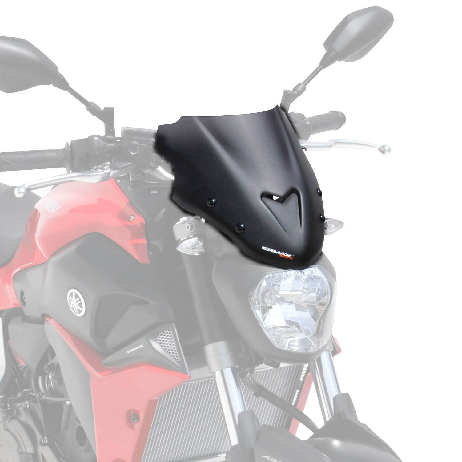 Ermax Sport Screen | Satin Black (Opaque) | Yamaha MT-07 2014>2017-Screens-Pyramid Motorcycle Accessories