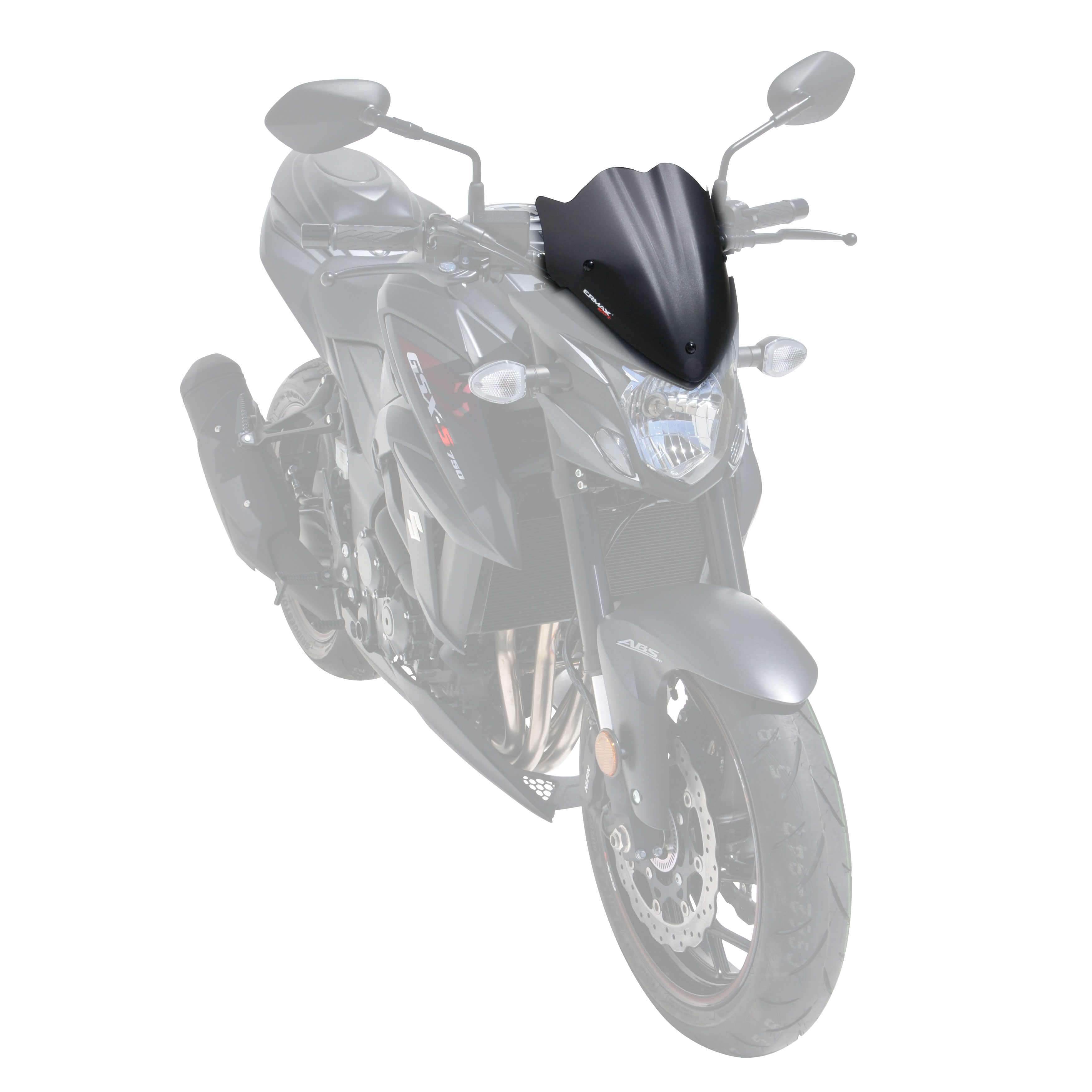 Ermax Sport Screen | Satin Black | Suzuki GSX-S 750 2017>2021-E0304S89-47-Screens-Pyramid Motorcycle Accessories