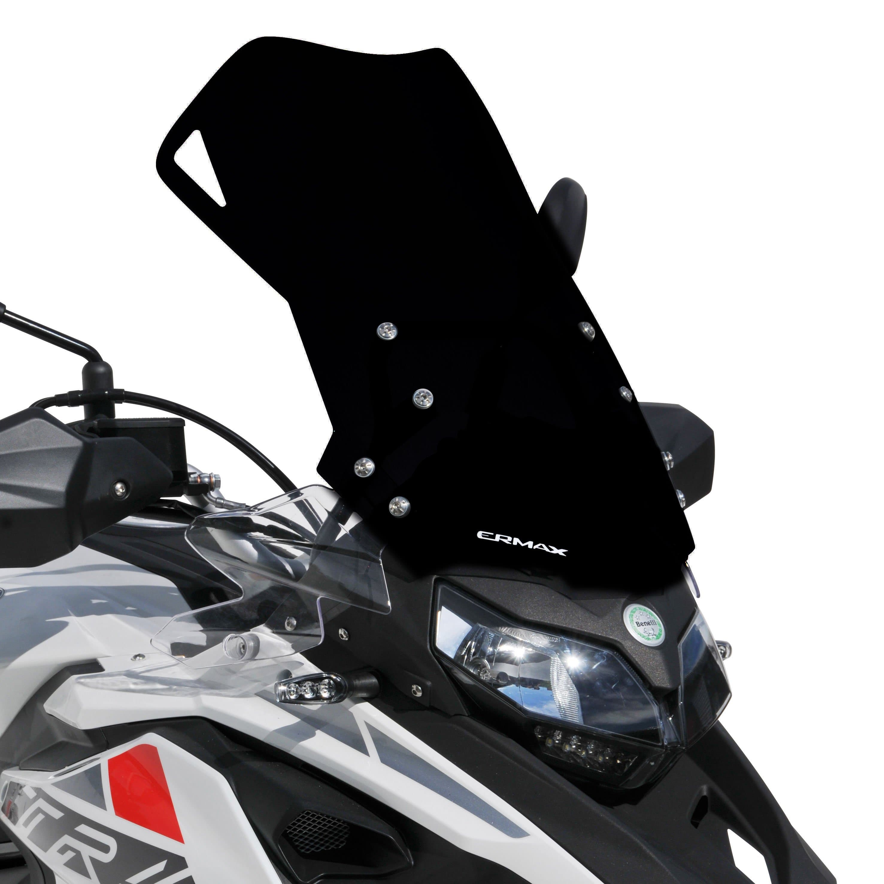 Ermax Touring Screen | Black | Benelli TRK 502 X 2017>2022-E0198002-03-Screens-Pyramid Motorcycle Accessories