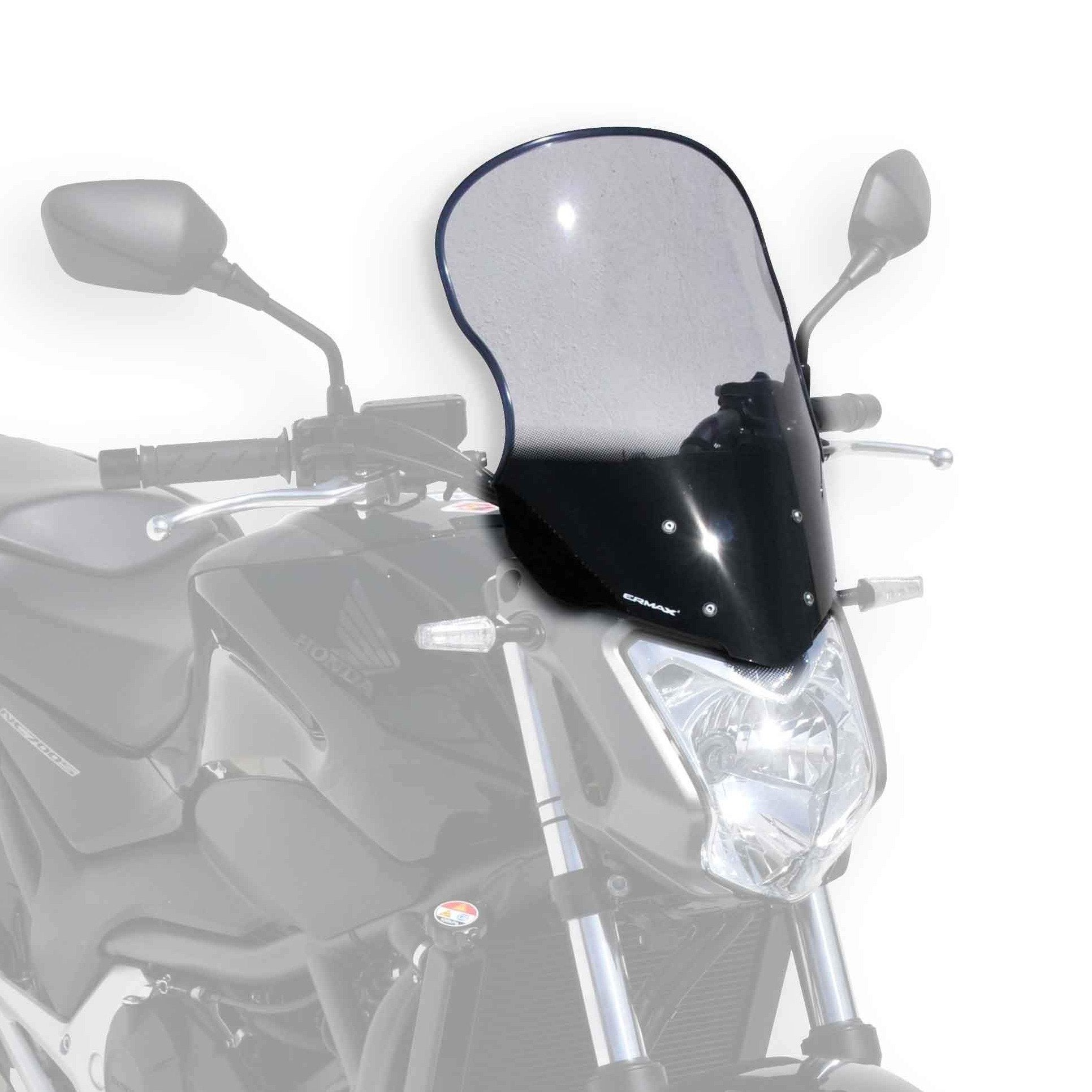 Ermax Touring Screen | Satin Black | Honda NC 750 S 2014>2015-E010147142-Screens-Pyramid Motorcycle Accessories