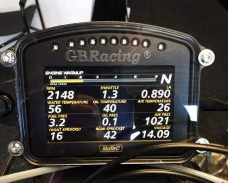GBRacing MoTec C125 Dash Unit Protector - Front and Rear-Dash Protectors-Pyramid Motorcycle Accessories