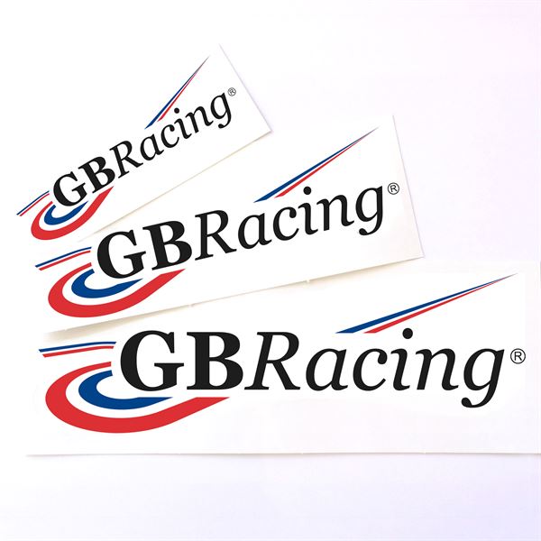 GBRacing Vinyl Sticker | Black Text/Clear Background-Merchandise-Pyramid Motorcycle Accessories