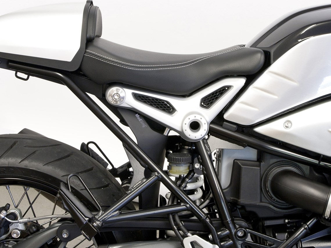 MachineartMoto MudSling Shock Shield | Matte Black | BMW R Nine T 2014>Current-MAM-M-MS-R9T-Shock Shields-Pyramid Motorcycle Accessories