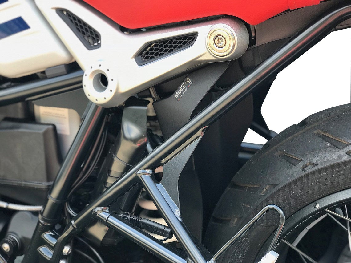 MachineartMoto MudSling Shock Shield | Matte Black | BMW R Nine T Racer 2017>2019-MAM-M-MS-R9T-Shock Shields-Pyramid Motorcycle Accessories