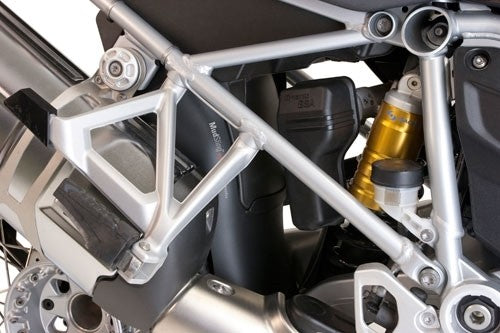 MachineartMoto MudSling Shock Shield | Matte Black | BMW R1200 GS 2013>2019-MAM-M-SLING-LC-Shock Shields-Pyramid Motorcycle Accessories