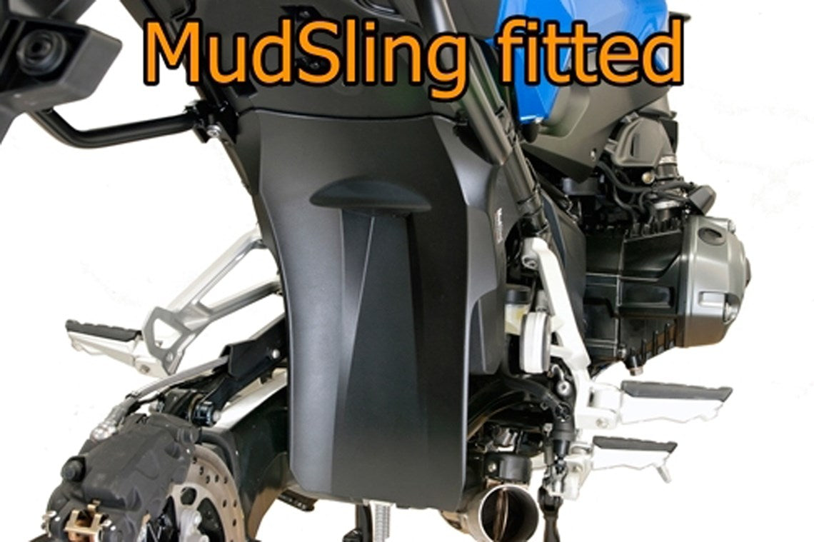 MachineartMoto MudSling Shock Shield | Matte Black | BMW R1250 R 2019>Current-MAM-SLING-RSLC-Shock Shields-Pyramid Motorcycle Accessories