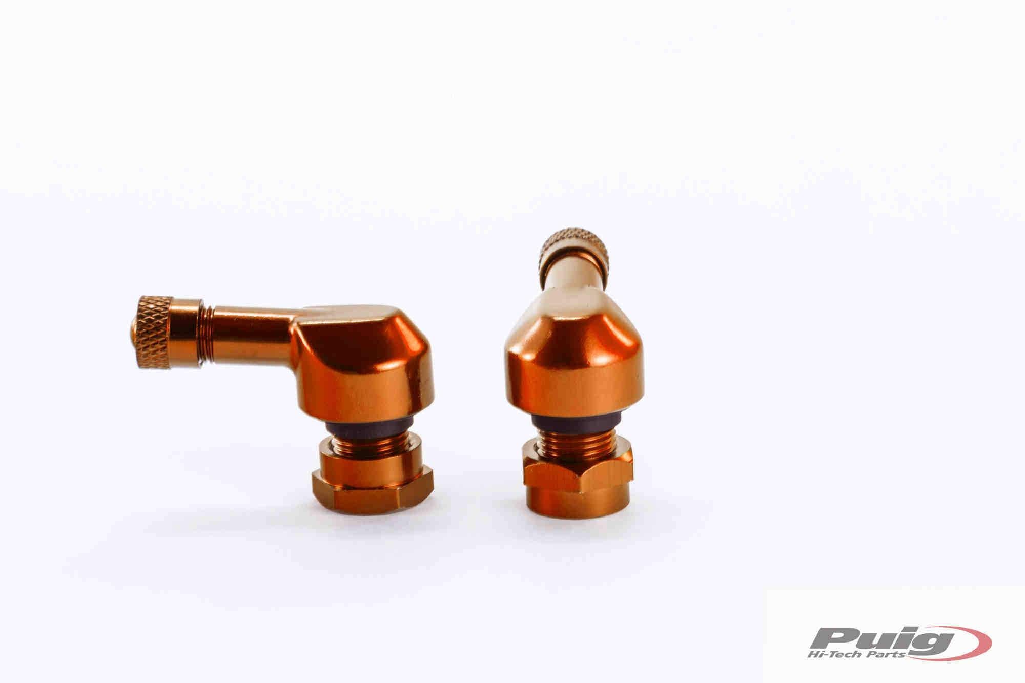 Puig 11mm Race Valve Caps | Orange -  Shop name