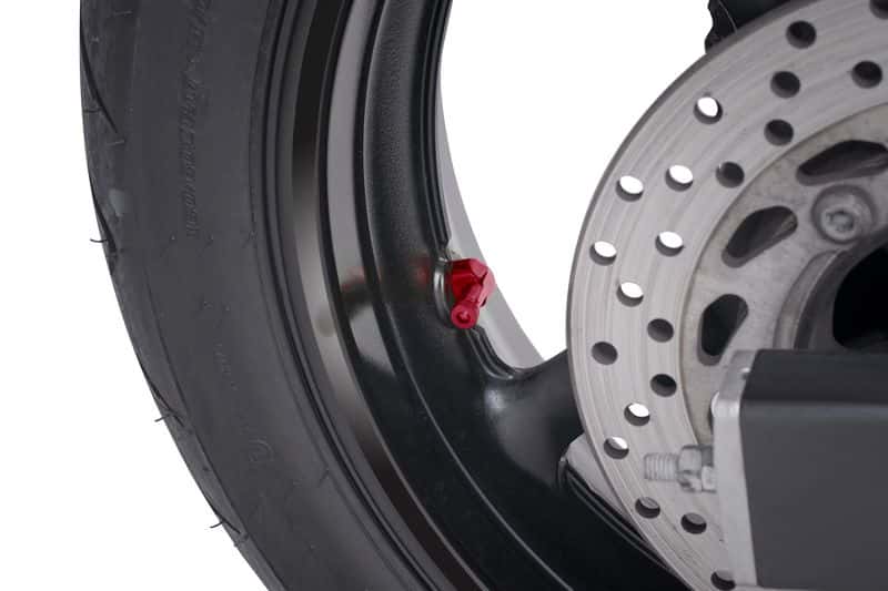 Puig 11mm Race Valve Caps | Red-Race Valve Caps-Pyramid Motorcycle Accessories