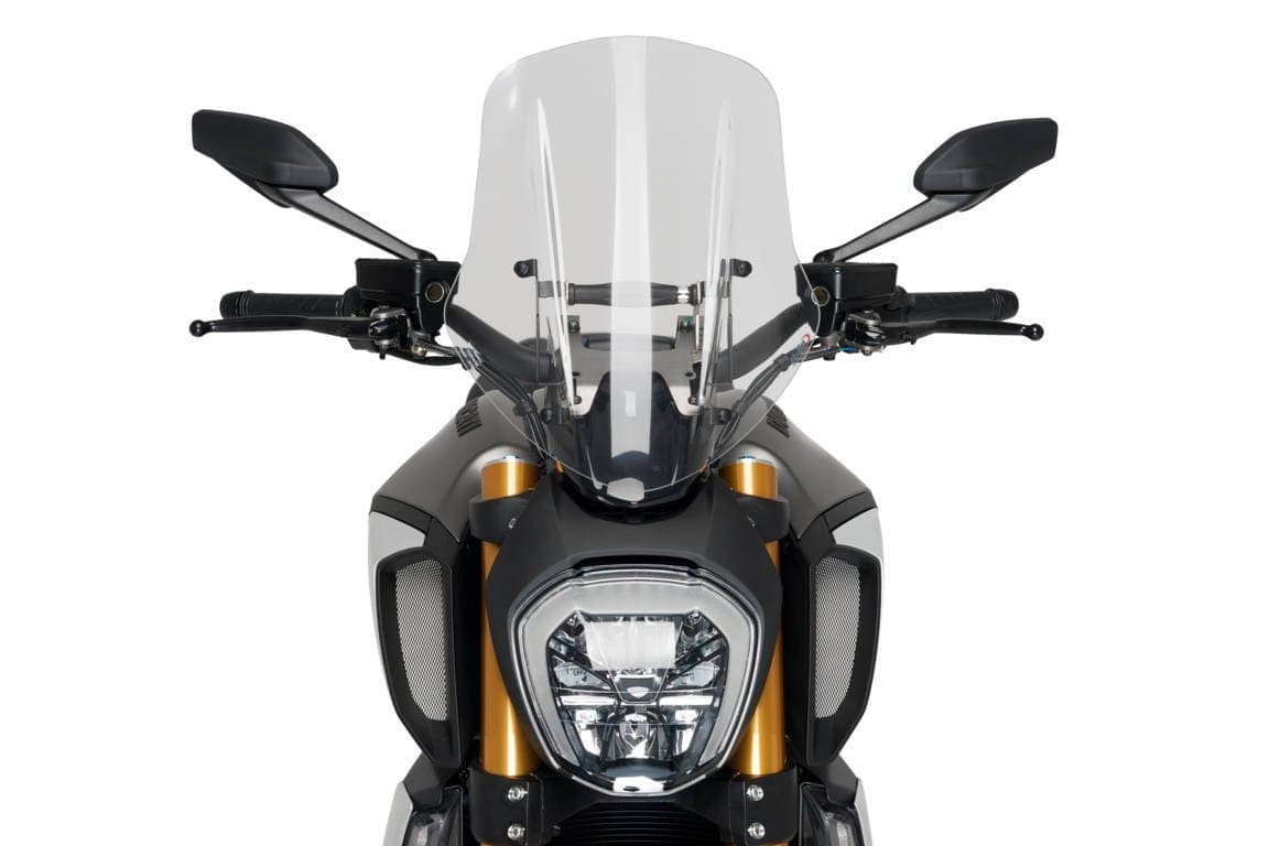 Puig Adjustable Touring Screen | Light Smoke | Ducati Diavel 1260 S 2019>Current-Screens-Pyramid Motorcycle Accessories