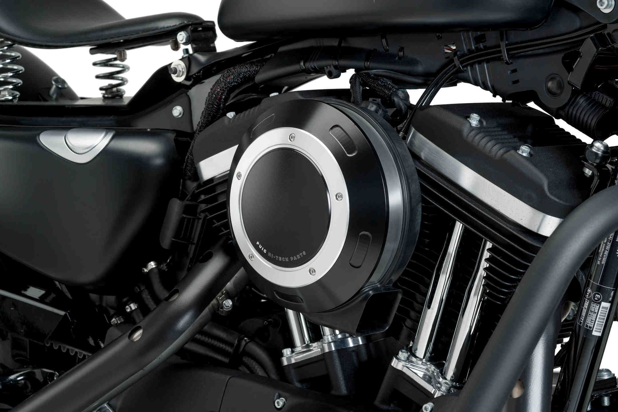 Puig Air Filter Cover | Black | Harley Davidson Sportster 883 Iron 2009>Current-M9993N-Engine Covers-Pyramid Motorcycle Accessories