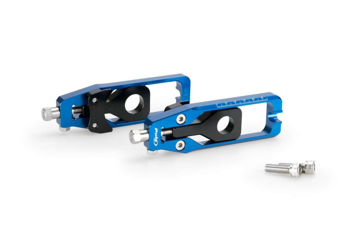 Puig Aluminium Chain Tensioner | Blue | Yamaha Tracer 900 2015>2016 -  Shop name