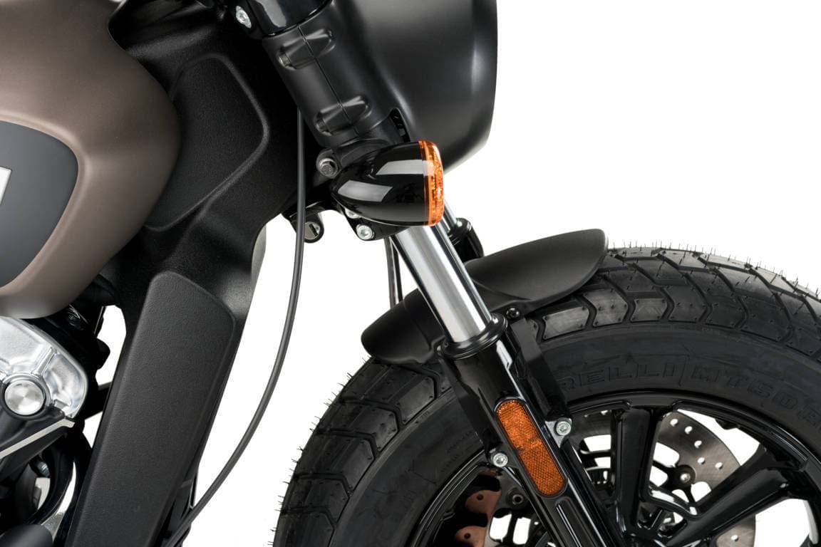 Puig Aluminium Front Guard | Black | Indian Scout Bobber 2018>Current-M20296N-Front Guards-Pyramid Motorcycle Accessories