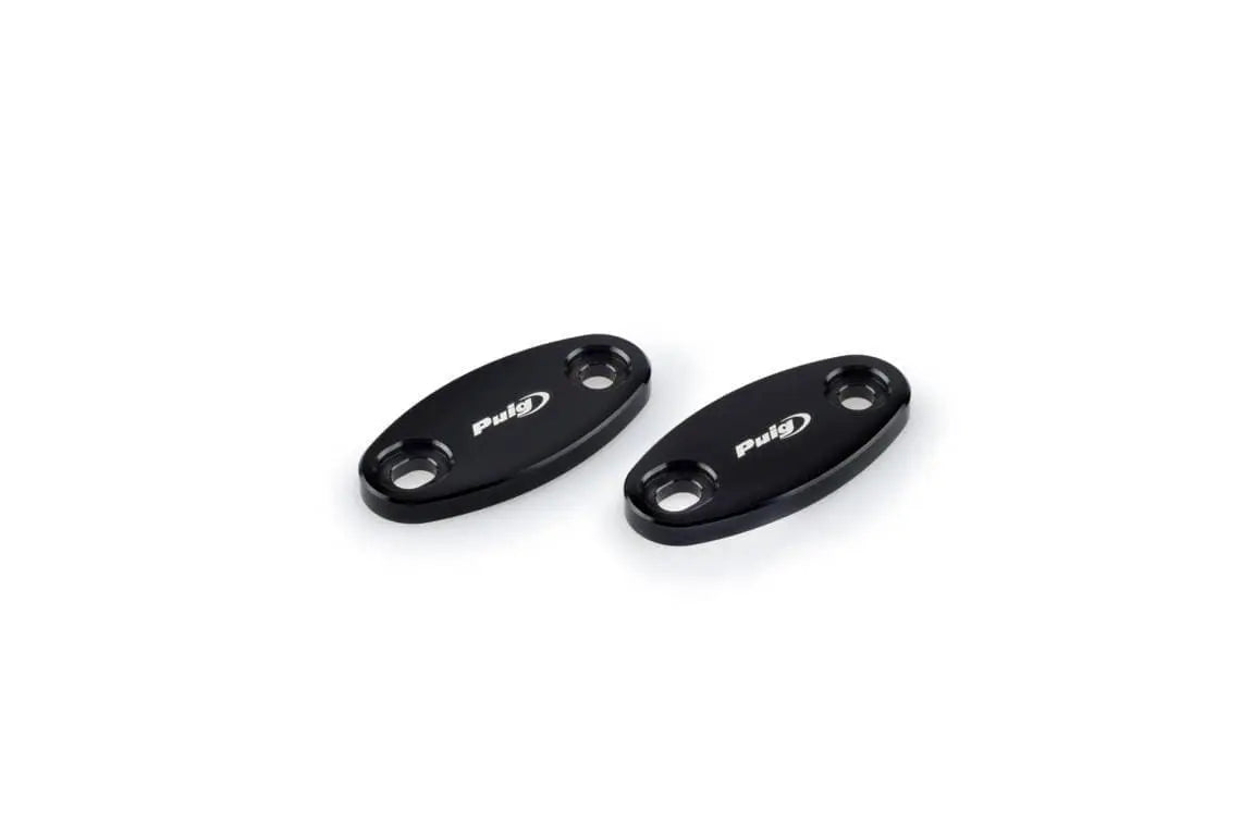 Puig Aluminium Mirror Caps | Black | Honda CBR 650 F 2014>2019 -  Shop name