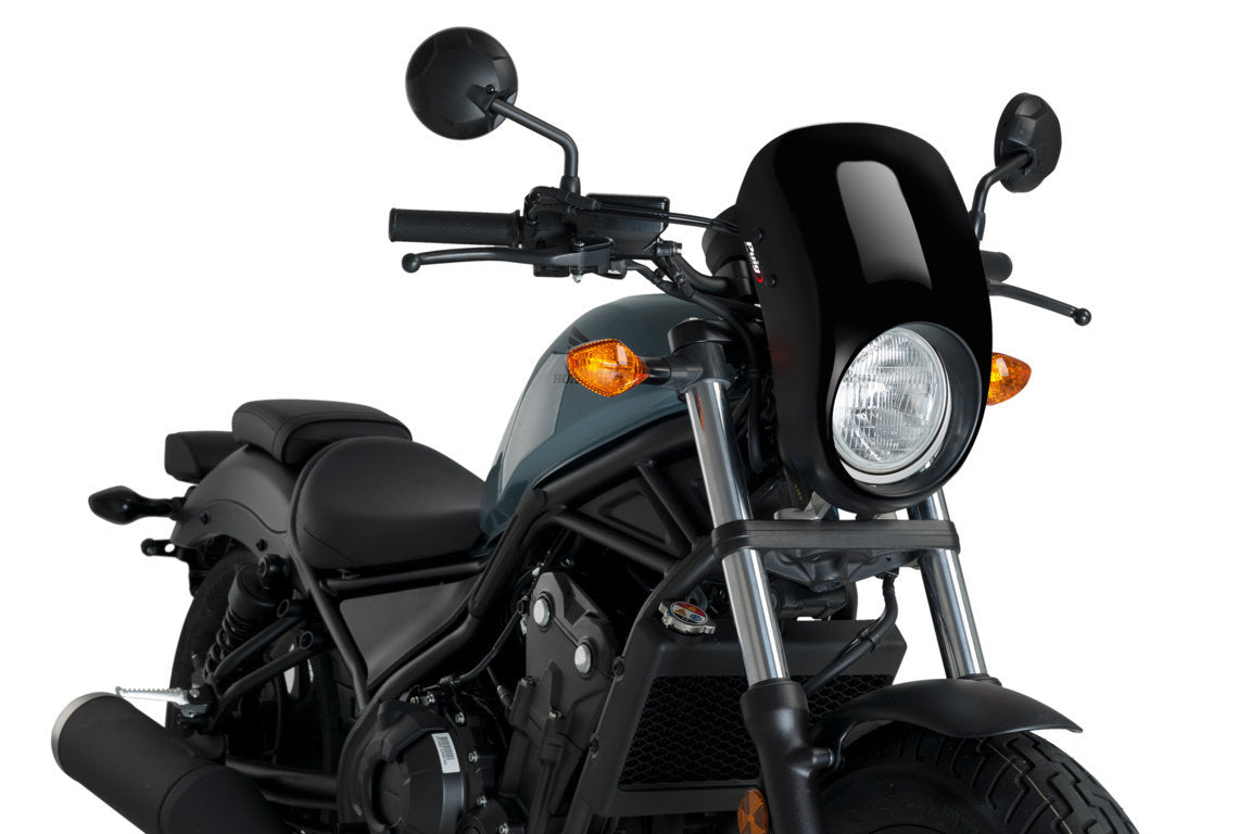 Puig Anarchy Screen | Black | Honda CMX 500 Rebel 2017>2019 -   Pyramid Motorcycle Accessories
