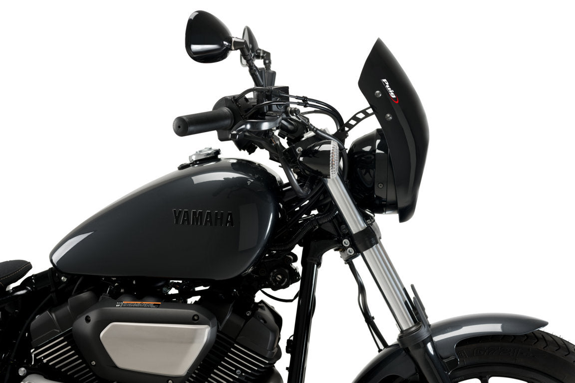 Puig Anarchy Screen | Black | Yamaha XV 950 2014>2018 -   Pyramid Motorcycle Accessories