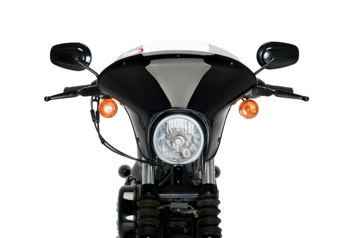 Puig Batwing SML Sport Screen | Clear | Harley Davidson Sportster Iron (XL883N) 2009>2019 -   Pyramid Motorcycle Accessories