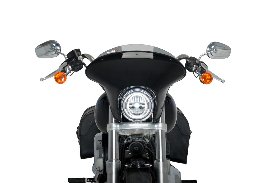 Puig Batwing SML Sport Screen | Light Smoke | Harley Davidson Softail Low Rider (FXLR) 2018>2019 -   Pyramid Motorcycle Accessories