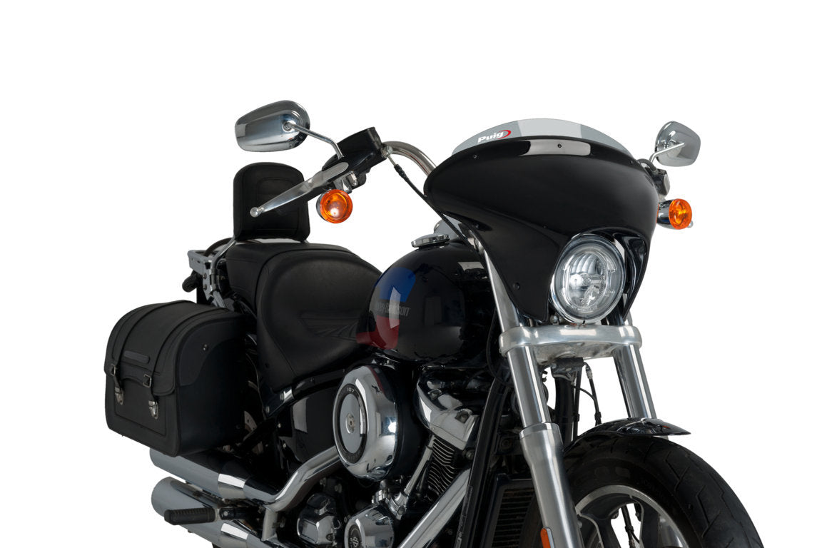 Puig Batwing SML Sport Screen | Light Smoke | Harley Davidson Softail Low Rider (FXLR) 2018>2019 -   Pyramid Motorcycle Accessories