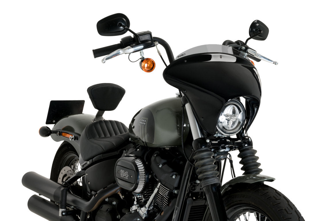 Puig Batwing SML Sport Screen | Light Smoke | Harley Davidson Softail Street Bob (FXBB) 2021>Current -  Shop name