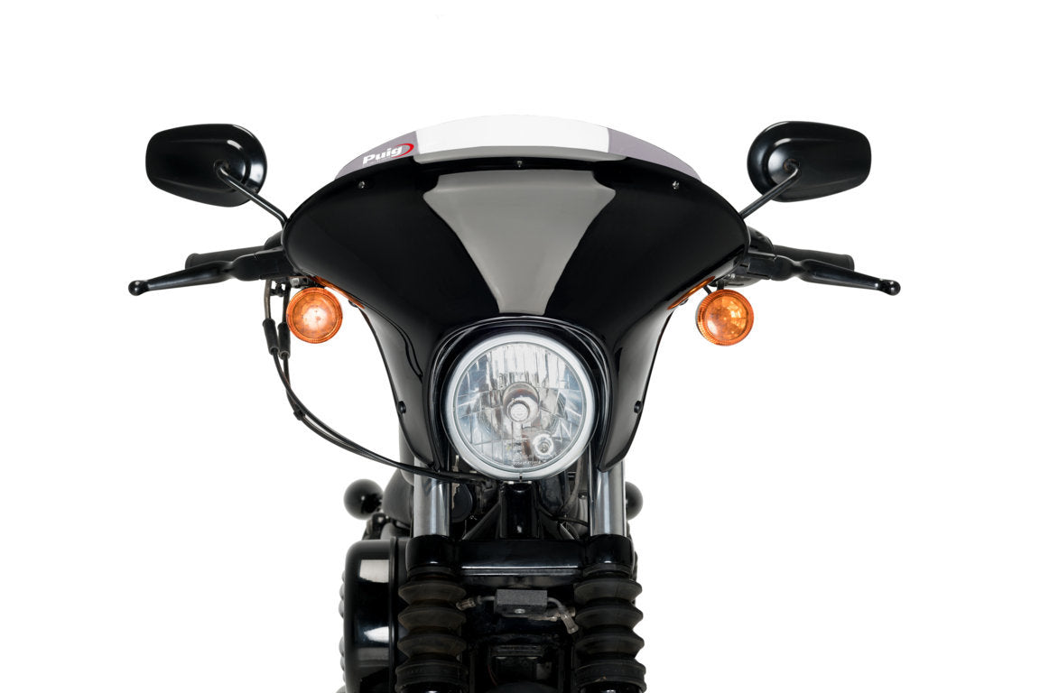 Puig Batwing SML Sport Screen | Light Smoke | Harley Davidson Sportster Iron (XL883N) 2009>2019 -   Pyramid Motorcycle Accessories