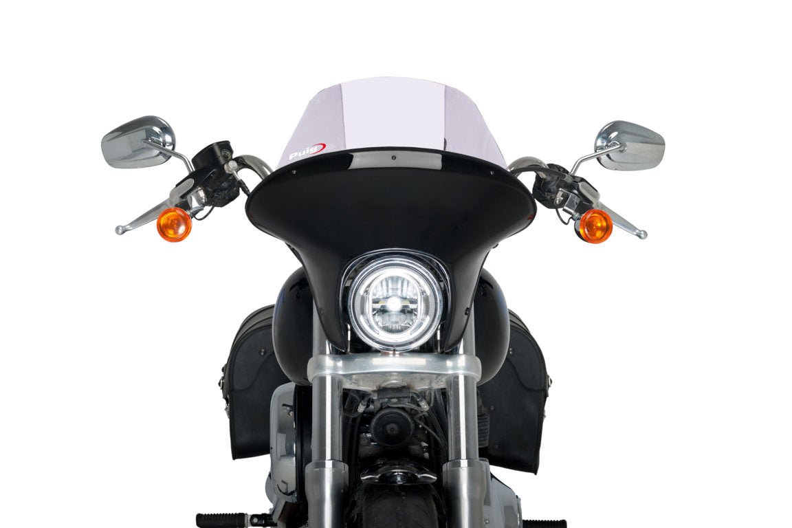 Puig Batwing SML Touring Screen | Clear | Harley Davidson Softail Low Rider (FXLR) 2018>2019 -   Pyramid Motorcycle Accessories