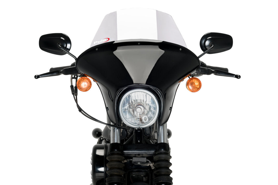 Puig Batwing SML Touring Screen | Clear | Harley Davidson Sportster Iron (XL883N) 2009>2019 -   Pyramid Motorcycle Accessories