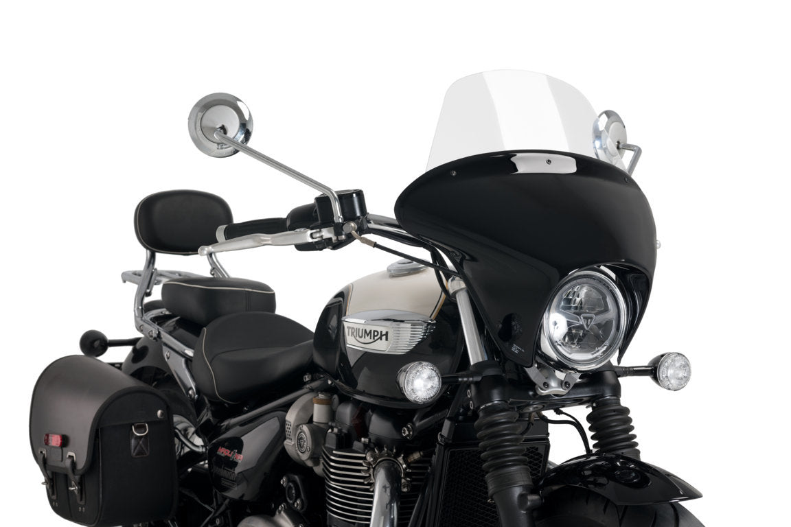 Puig Batwing SML Touring Screen | Clear | Triumph Bonneville Speedmaster 2018>Current-Screens-Pyramid Motorcycle Accessories