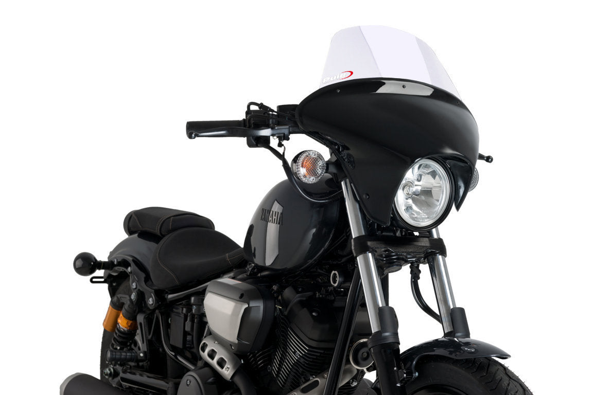 Puig Batwing SML Touring Screen | Clear | Yamaha XV 950 R 2014>Current -   Pyramid Motorcycle Accessories