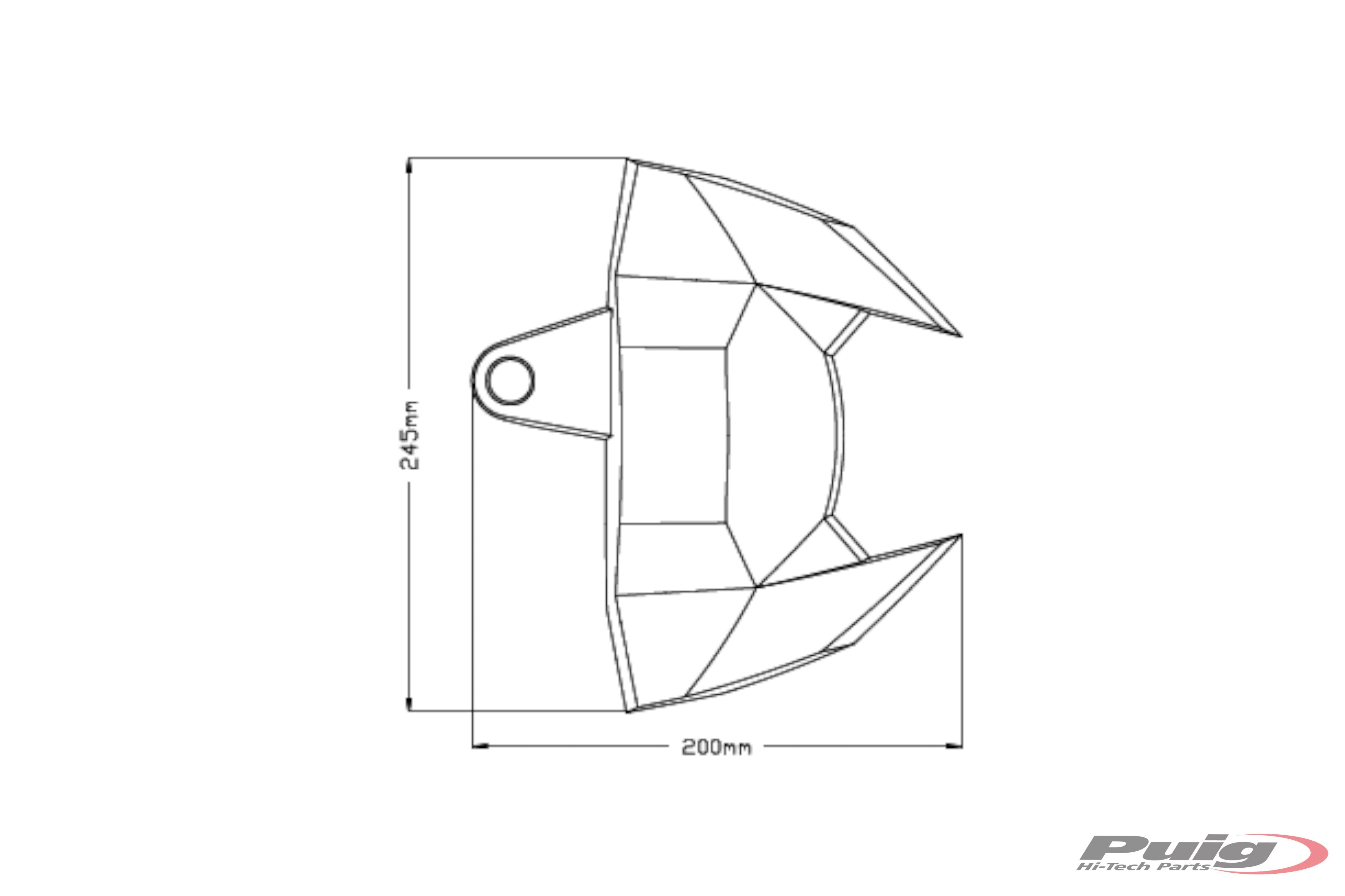 Puig Beak | Matte Black | Yamaha MT-07 2018>2020-M3480J-Beaks-Pyramid Motorcycle Accessories