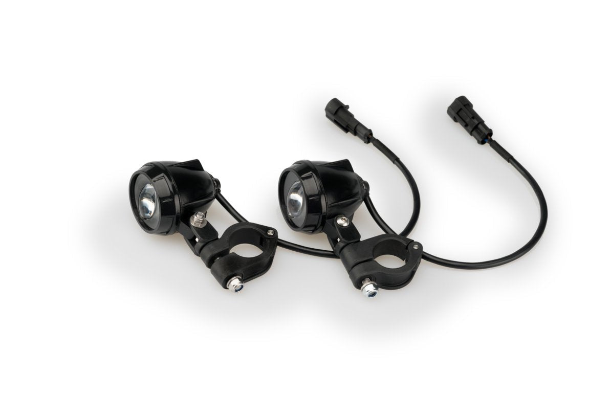 Puig Beam 2.0 Auxiliary Lights With Clamps To Fit 25mm Engine Bars -   Pyramid Motorcycle Accessories