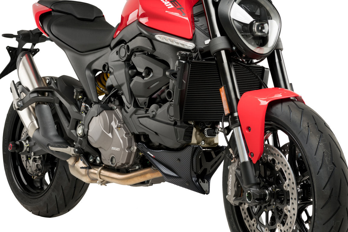 Puig Belly Pan | Carbon Look | Ducati Monster 937 2021>Current-M20714C-Belly Pans-Pyramid Motorcycle Accessories