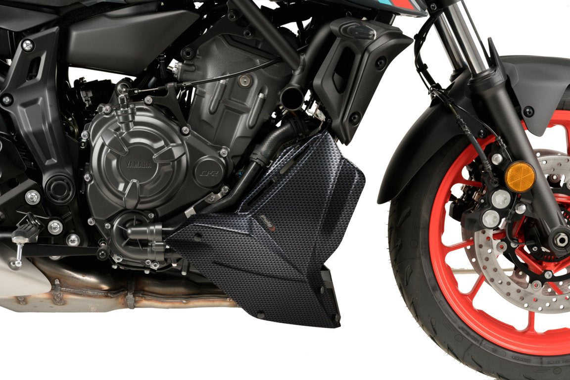 Puig Belly Pan | Carbon Look | Yamaha MT-07 2021>2024-Belly Pans-Pyramid Motorcycle Accessories