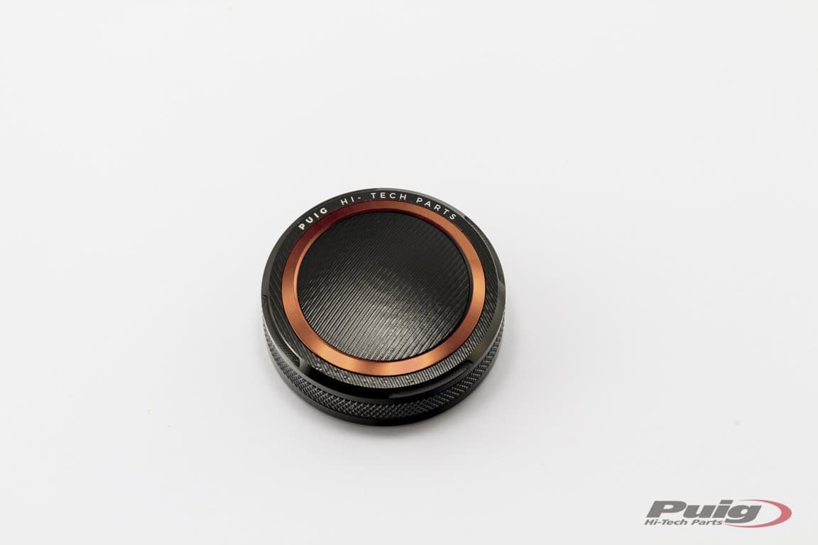 Puig Brake Fluid Reservoir Cover | Orange | BMW S1000 R 2014>Current-M9264T-Reservoir Covers-Pyramid Motorcycle Accessories
