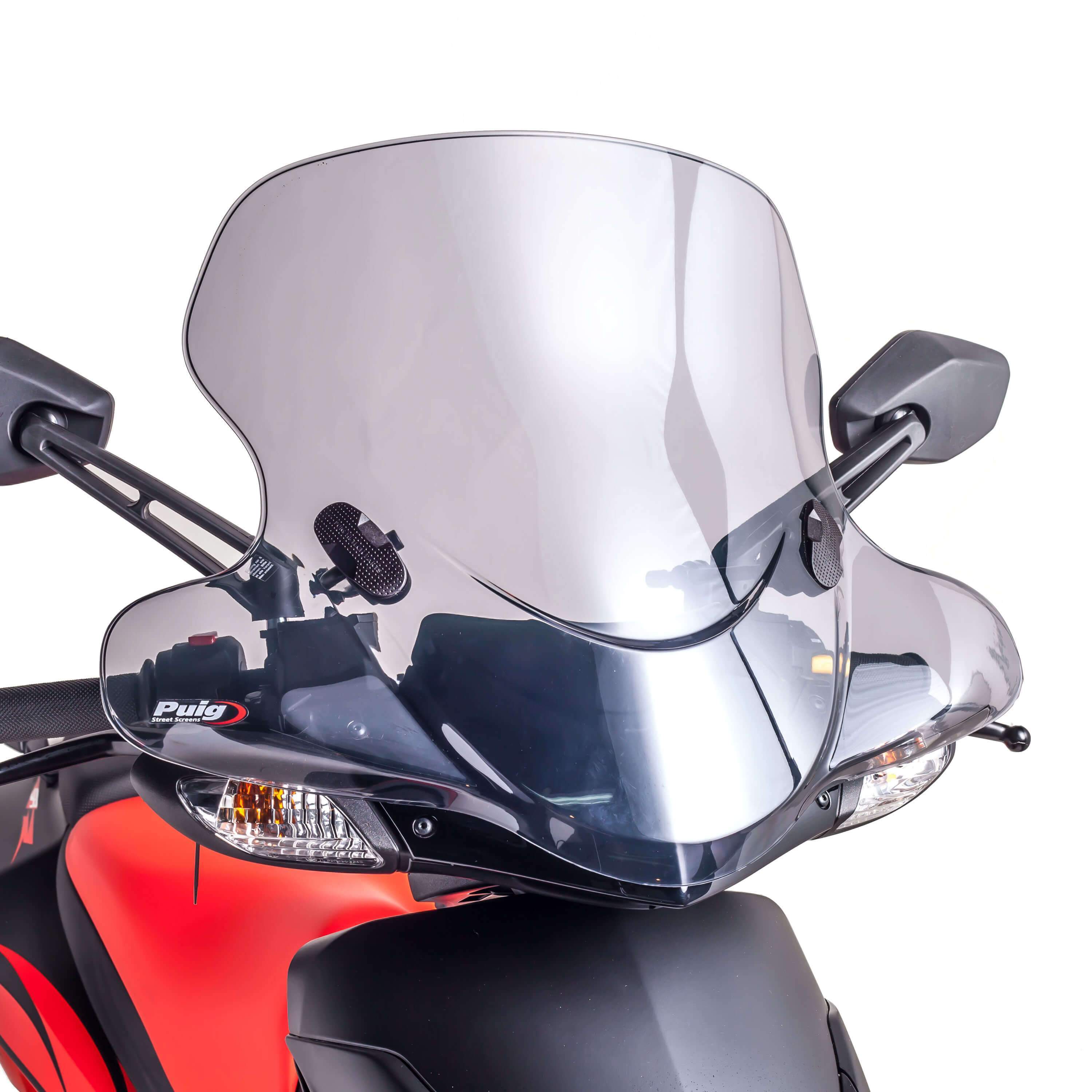 Puig City Touring Screen | Light Smoke | Aprilia Sportcity Cube 300 2008>2013-Screens-Pyramid Motorcycle Accessories