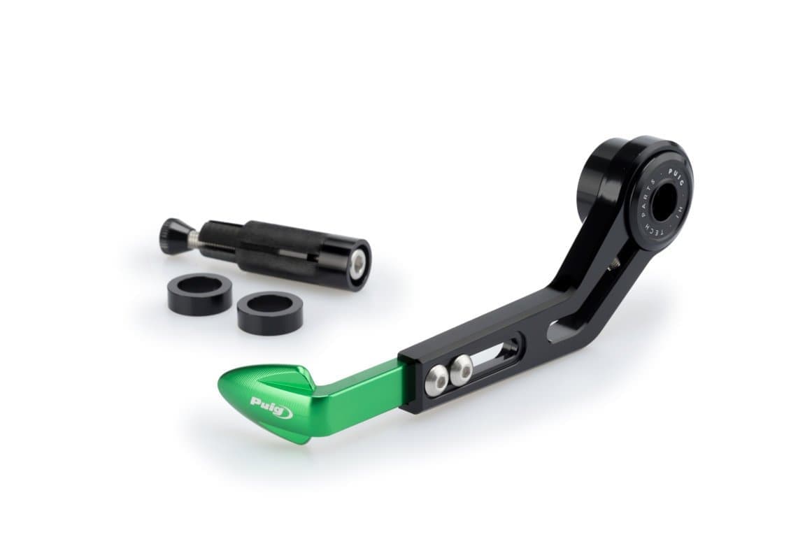 Puig Clutch Lever Protector | Green | Indian FTR 1200/S 2019>Current-M3877V-Lever Guards-Pyramid Motorcycle Accessories