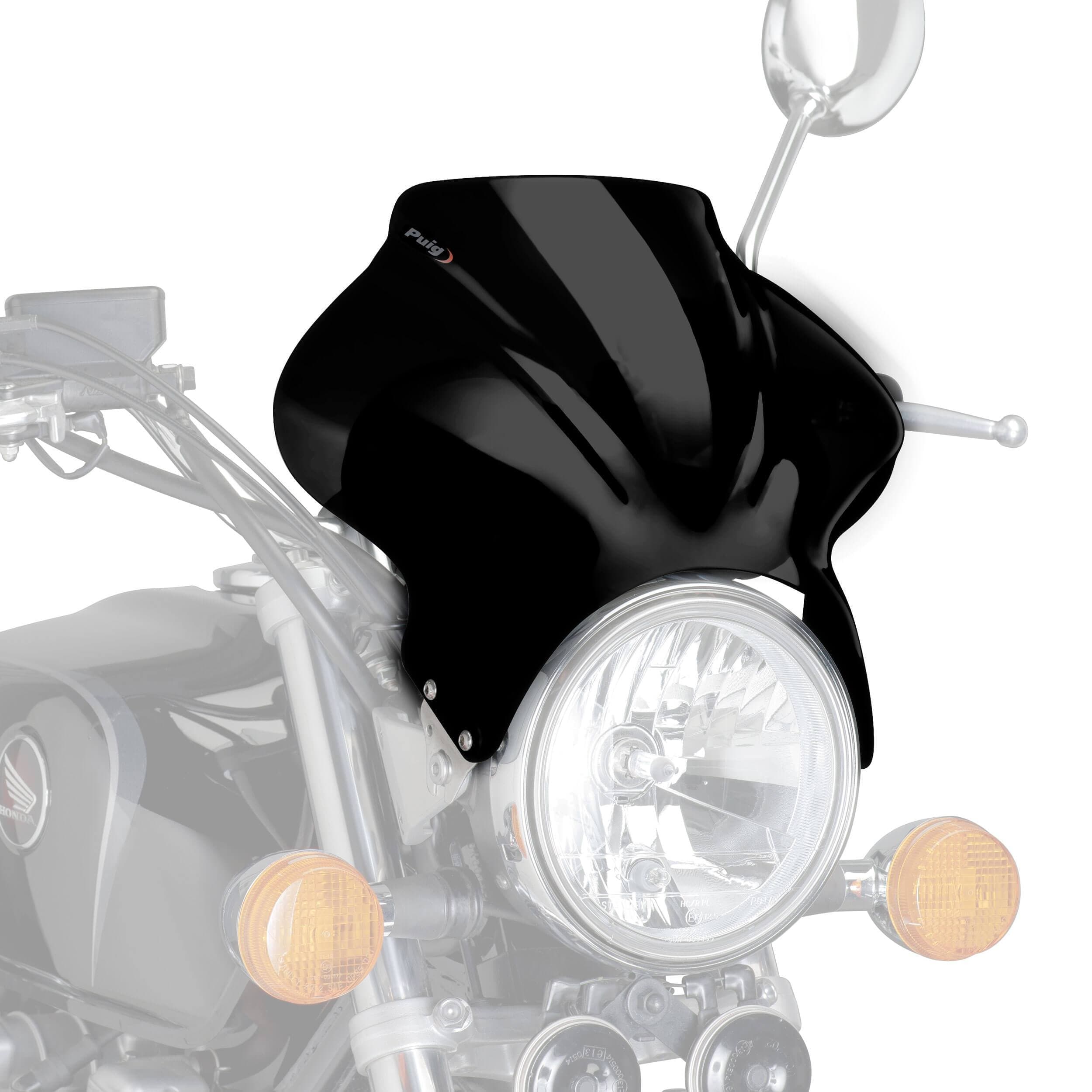 Puig Cockpit Screen | Black (Opaque) | Yamaha SR 250 1996>2001-Screens-Pyramid Motorcycle Accessories