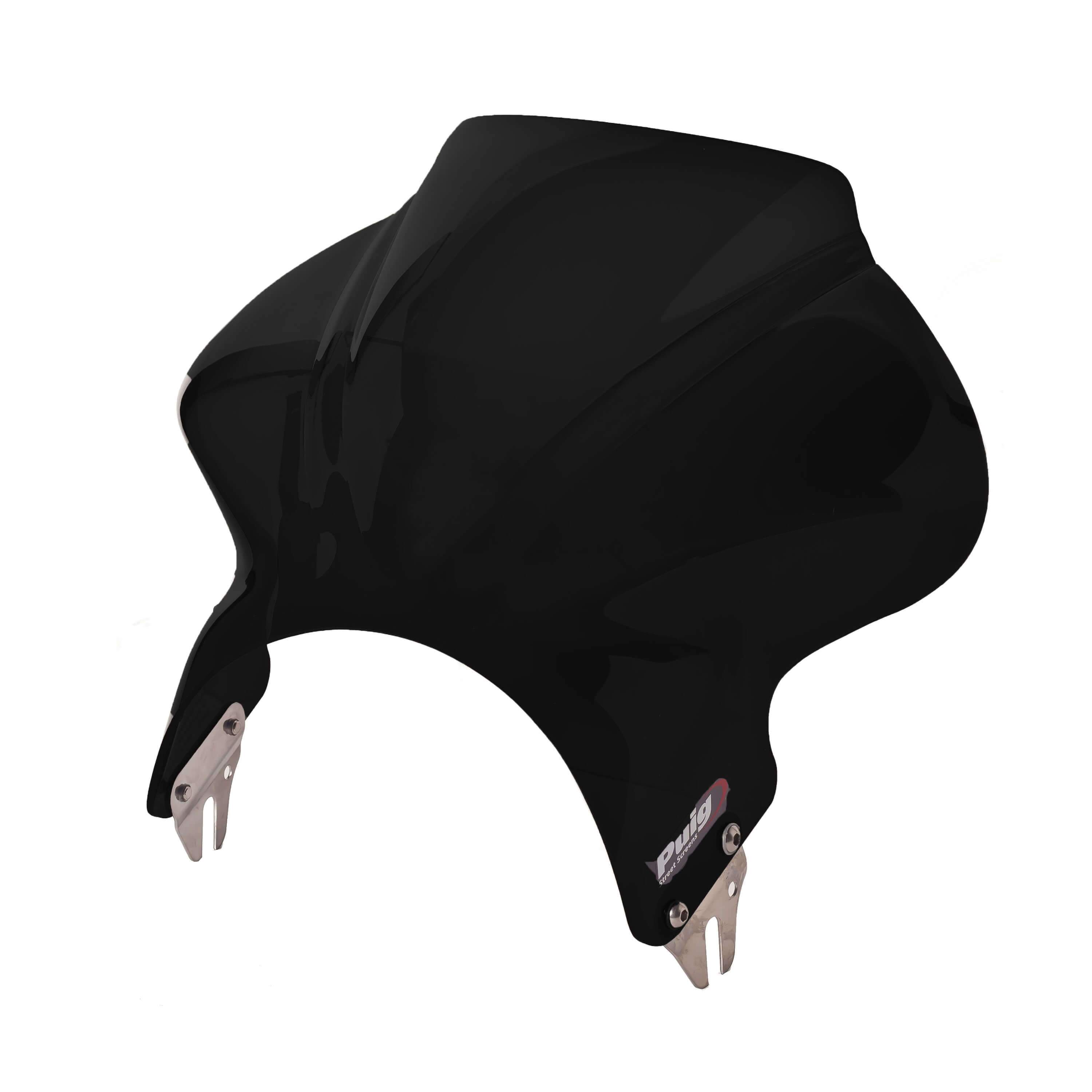 Puig Cockpit Screen | Black (Opaque) | Yamaha SR 250 1996>2001-Screens-Pyramid Motorcycle Accessories
