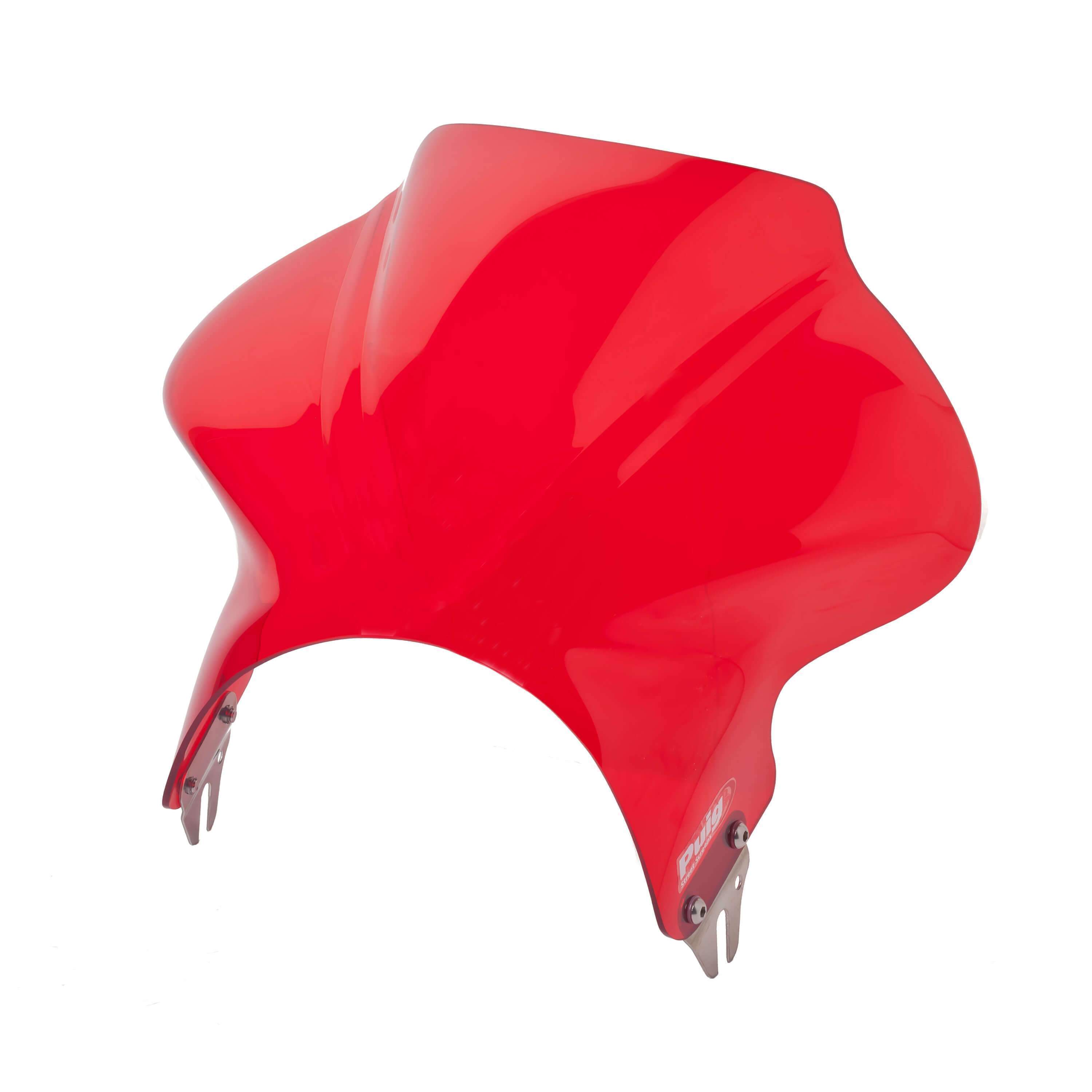 Puig Cockpit Screen | Red | Honda CG 125 1998>2008-Screens-Pyramid Motorcycle Accessories
