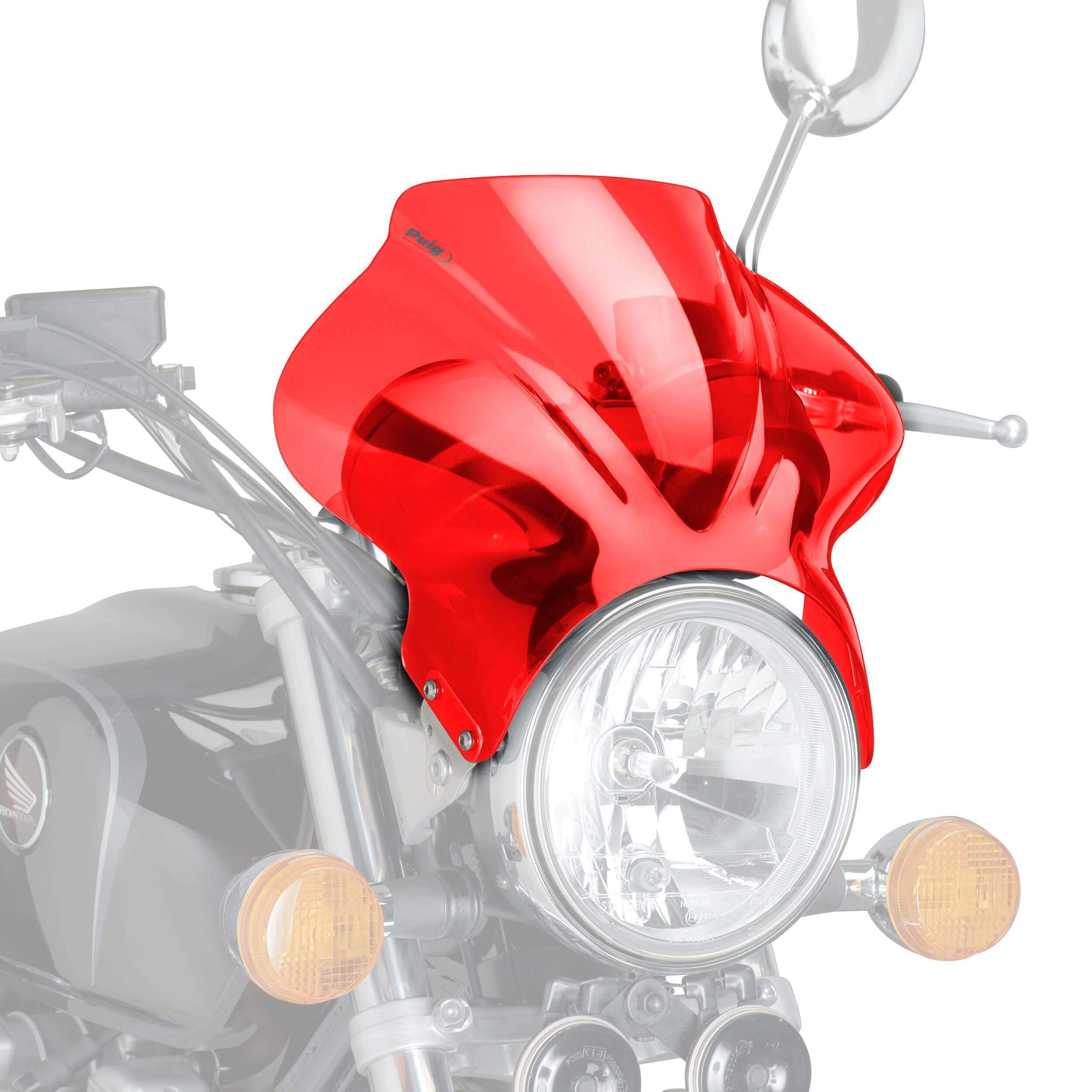 Puig Cockpit Screen | Red | Suzuki 125 XT 1999>2000-Screens-Pyramid Motorcycle Accessories