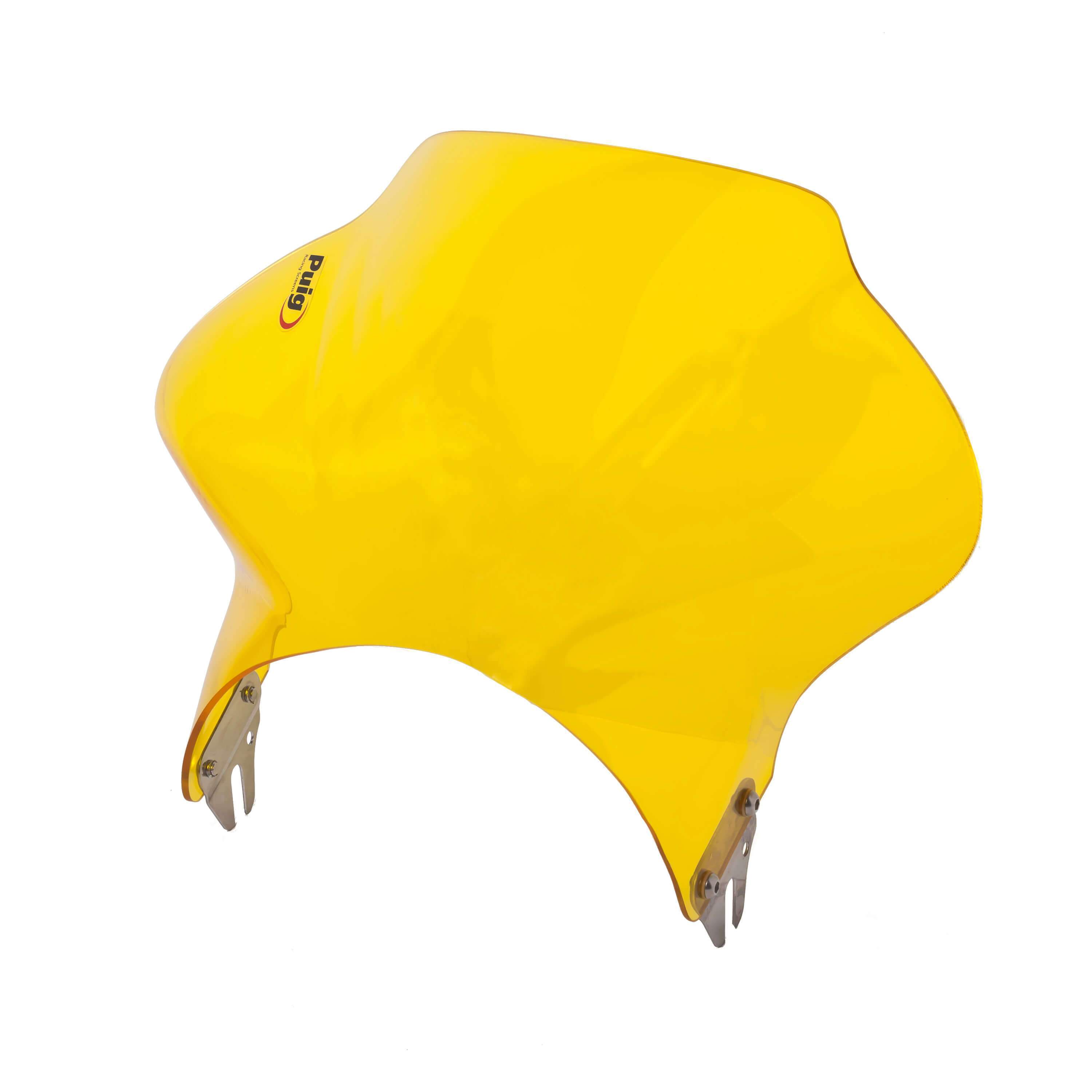 Puig Cockpit Screen | Yellow | Kawasaki W 650 1999>2006-Screens-Pyramid Motorcycle Accessories