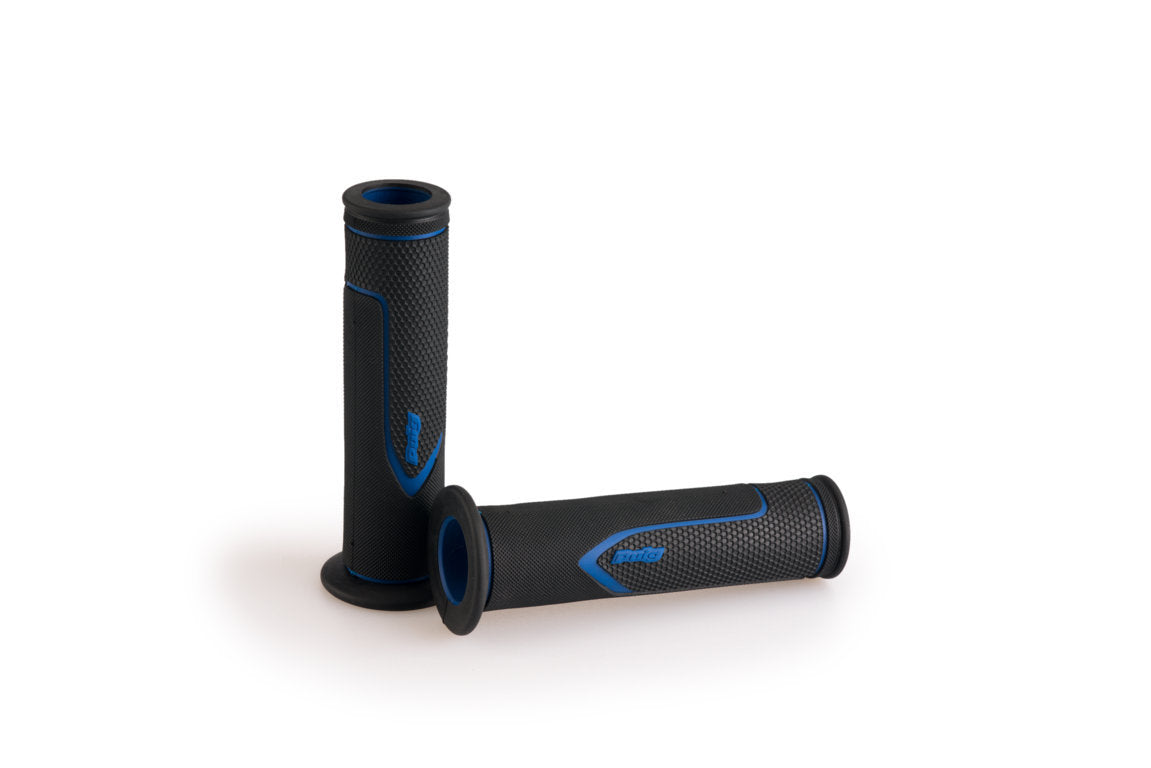Puig Core Grips for 22mm Bars - 121mm Length | Blue-Racing Grips-Pyramid Motorcycle Accessories